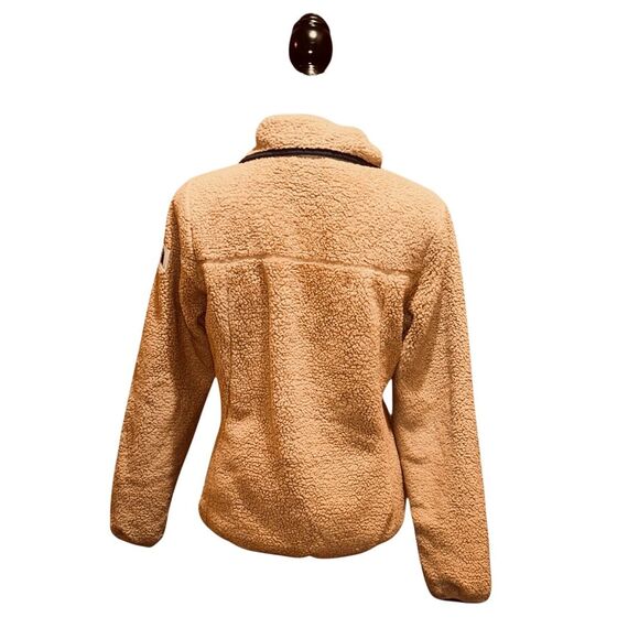 Women's Campshire Full Zip Sherpa Fleece in Biscuit Tan by The North Face Size M - Picture 3 of 5